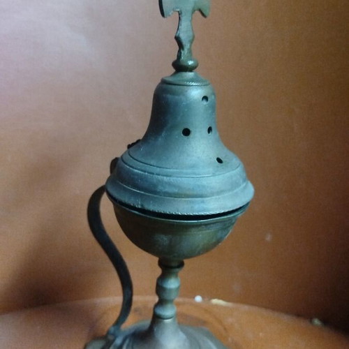 Old brass incense burner used, Greek made 75-80 years old