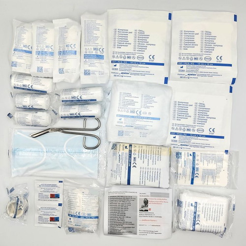 First Aid Kit for Vehicles with 16 Items Certified DIN 13164:2022