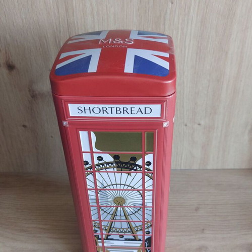 Collectible Metal London Phone Booth Tin Box like new