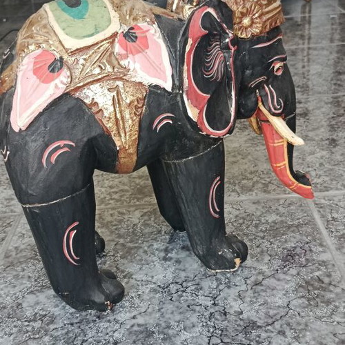 Wooden elephant figurine from Africa