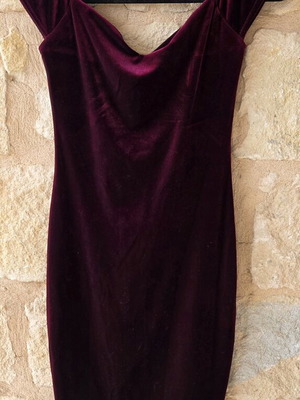 Boohoo velvet dress new, red, XS