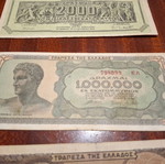 Occupation banknotes used, set of 3 from Greece