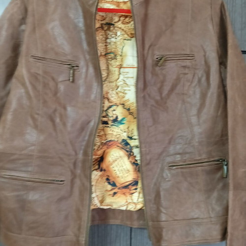 Ruff Hewn Genuine Leather Jacket Size L 44 Like New Brown