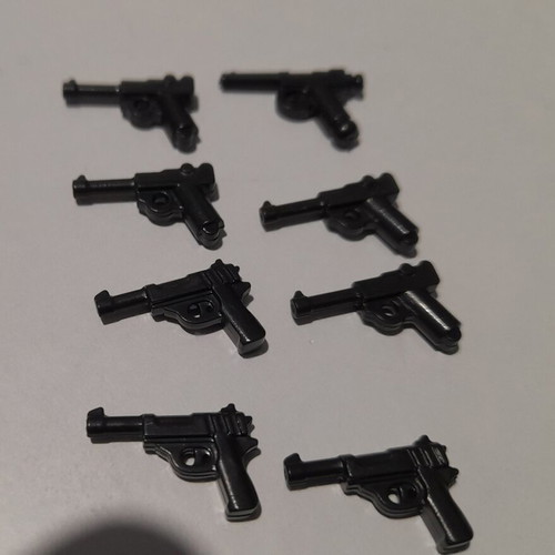 Lego pistols new, pack of 8 for City, Agents, Army, Police, WW II