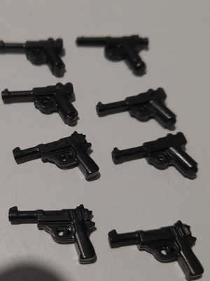 Lego pistols new, pack of 8 for City, Agents, Army, Police, WW II