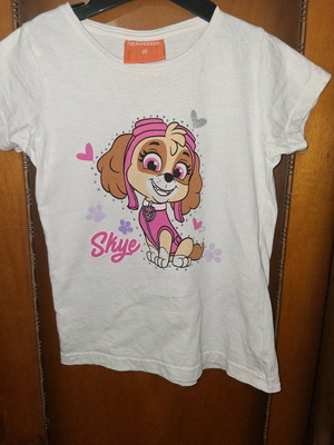 Paw Patrol short-sleeve shirt like new, size 128 cm