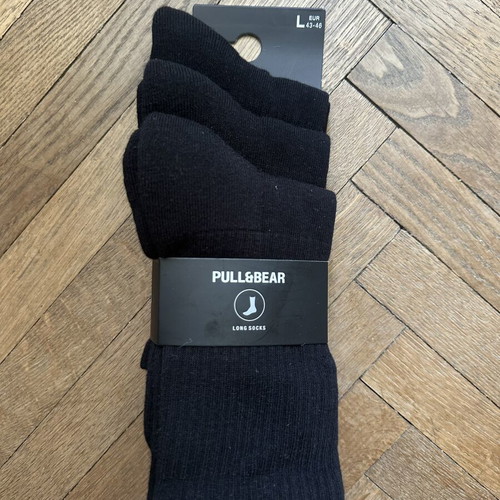 Pull & Bear black socks pack of 3, size 43-46