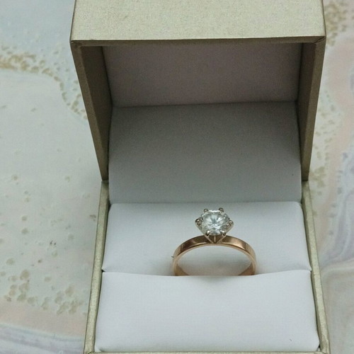 14K Gold Solitaire Ring Used