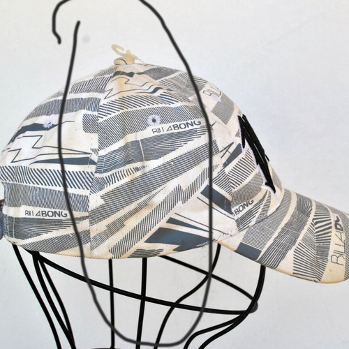 Billabong beige hat used with logo and graphic print
