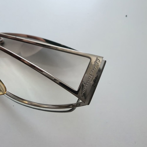 Salvatore Ferragamo sunglasses used, vintage model with transparent lenses