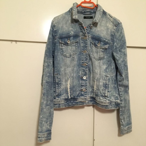 Vila denim jacket new, size small, blue cotton