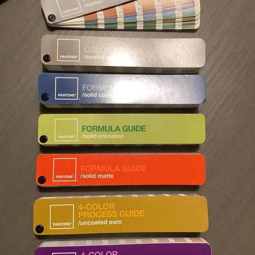 Pantone professional graphic designer bag like new with 7 Pantone guides