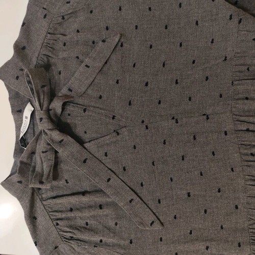 Zara grey blouse dress like new with neck tie