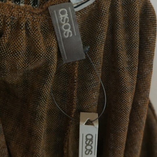 ASOS halter neck one-piece brown with vintage buttons new
