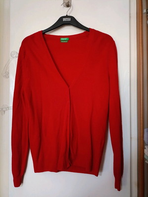 Ζακέτα Benetton ολομαλλη κόκκινη, καινούργια, μέγεθος M