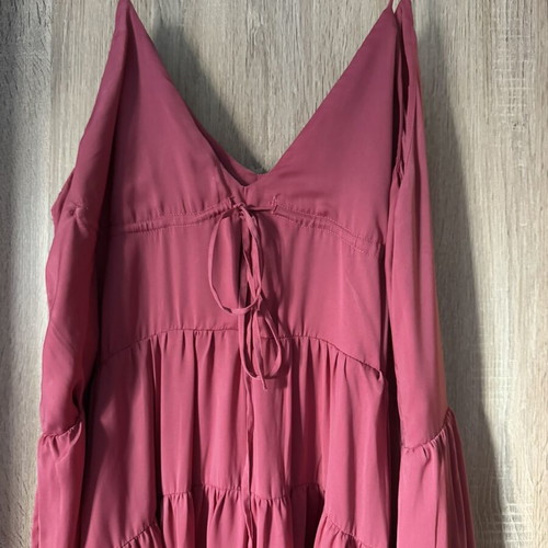 Zara pink satin maxi dress