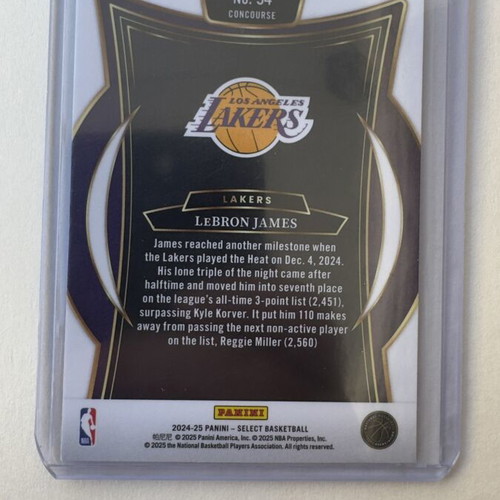 LeBron James Lakers Panini Select 2024/25 card like new
