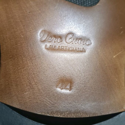 Men's brown leather boots new No 44 Italian made