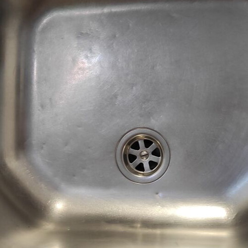 Franke Onx Double Basin Sink used with signs of wear