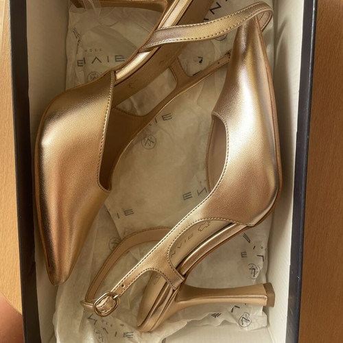 Envie pink gold high heels, size 38, 10 cm