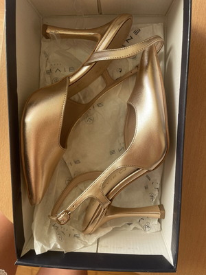 Envie pink gold high heels, size 38, 10 cm