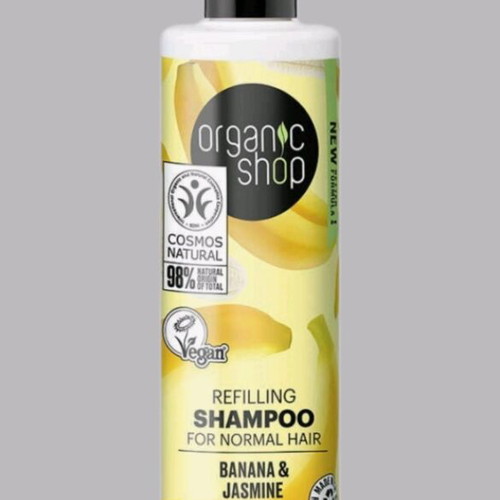 Organic Premium Shop Banana & Jasmine Shampoo for Normal Hair 280ml new