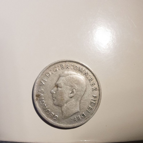 Silver Coin 1951 Australia King George VI Florin used