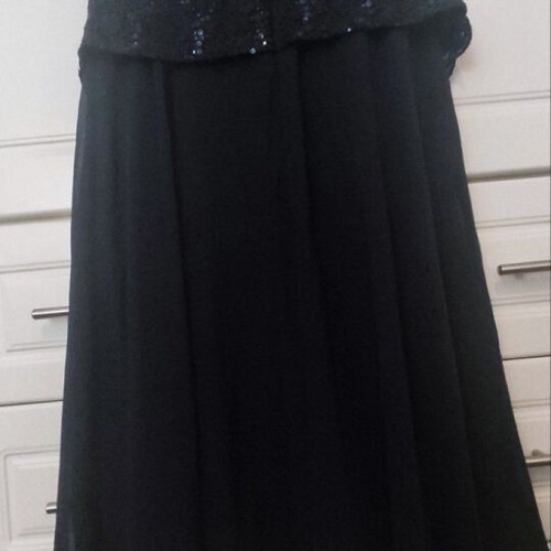 R&M Richards dress petite 8P black and blue