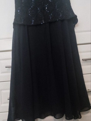 R&M Richards dress petite 8P black and blue