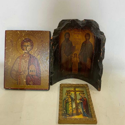 Set of 3 used religious icons