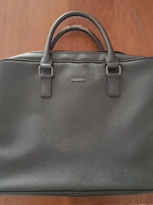 Armani Jeans Τσάντα χαρτοφύλακας μεταχειρισμένη, μαύρη