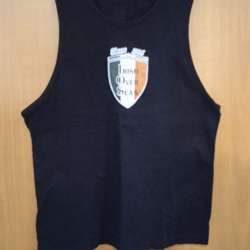 Men's black tank top used, size L