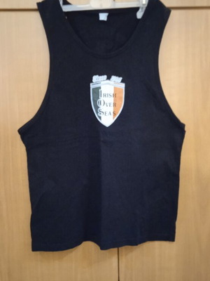 Men's black tank top used, size L
