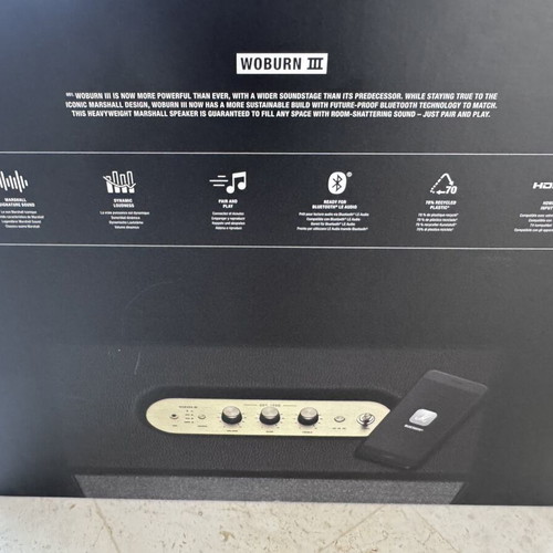 Marshall Woburn 3 Bluetooth speaker, sealed