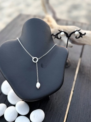 Silver 925 necklace with pearl new
