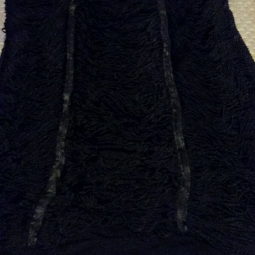Bustier used with horizontal fringes, black Pink Woman