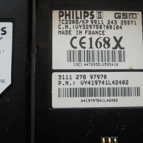Philips TCD308 collectible cell phone used, no charger, non-working