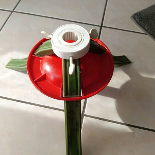 Plastic Christmas tree base used