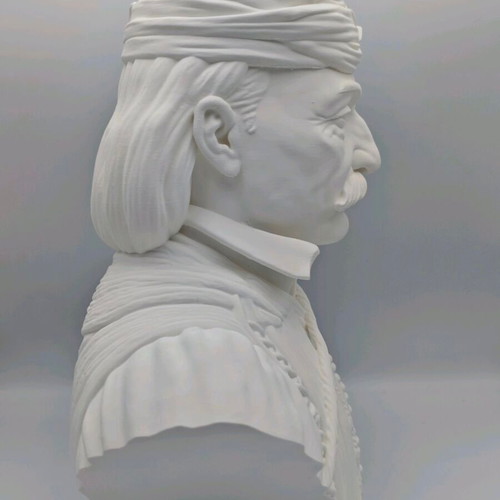 3D Printed Bust of Theodoros Kolokotronis PLA Matte New