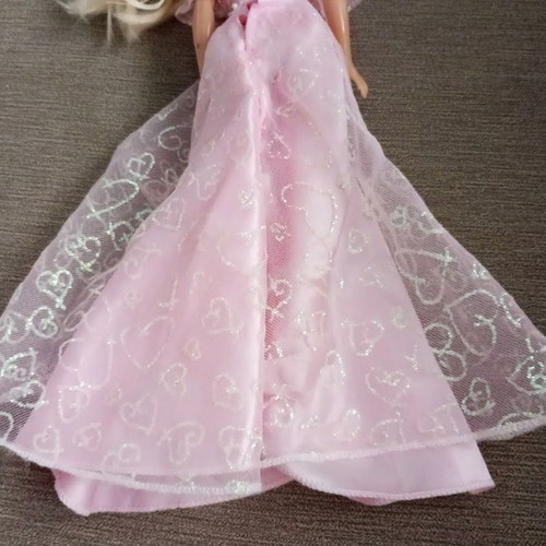 Barbie doll Mattel Bridal Barbie in pink lace wedding dress, like new