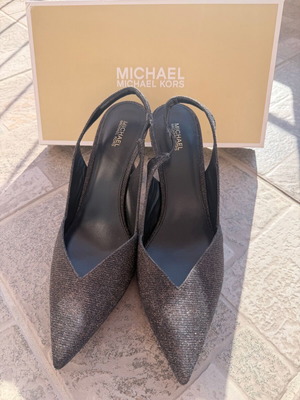 Michael Kors Chelsea Sling heels like new, size 42, black-brown