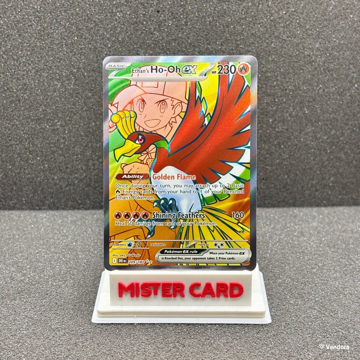 golden ho oh pokemon card Shining Ho-oh Pokemon Card Holographic Credit Card Holographic Credit Card  Skin – Anime Town Creations main image 1