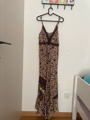 Maxi summer dress with paisley and floral pattern, one size