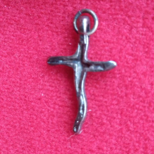Small antique silver cross used