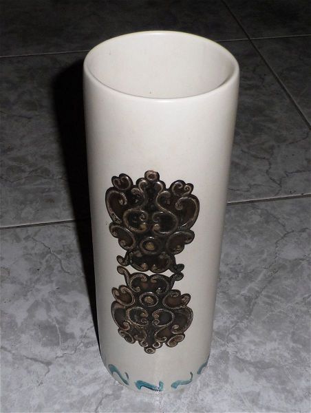  vintage keramiko vazo keramikos me asimenia 950 diakosmisi