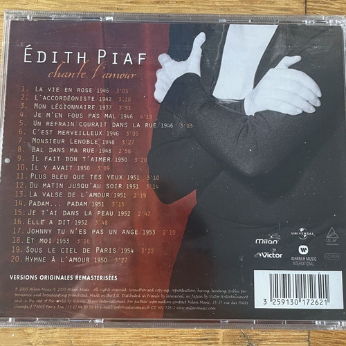 Edith Piaf Chante L' Amour CD new