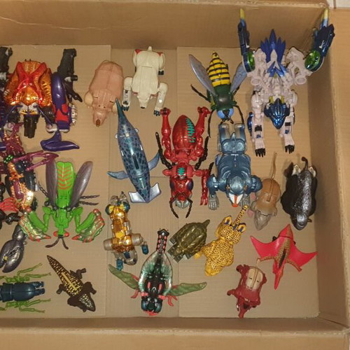 Transformers Beast Wars figures used, some complete, some incomplete