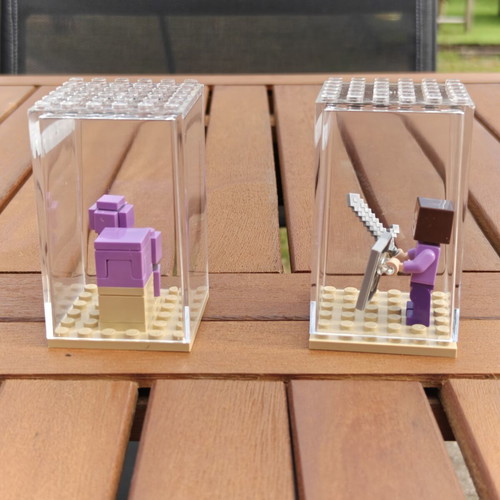 Minecraft LEGO minifigures in display box