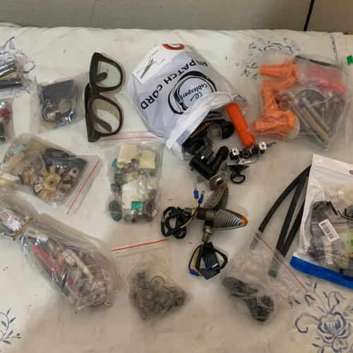 Electronic tools and components used for DIY projects, set