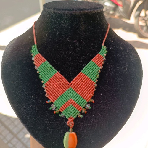 Handmade macrame necklace new